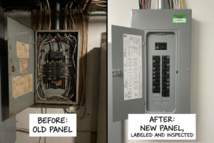 Old Panel Replaced with New Electric Panel